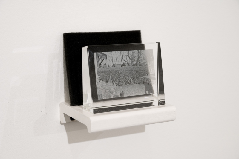 The Last (2010)&amp;nbsp;124 x 95 x 120mm.&amp;nbsp;Laser crystal photo frame, foam lining, adapted shelf