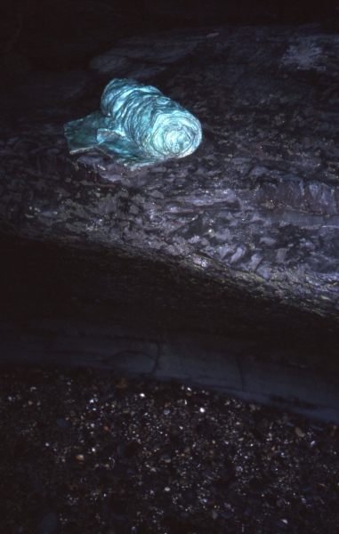 Dry (2000) Nine cast bronze towels. Bundoran Seafront Public Art Trail, Co. Donegal (cave image)